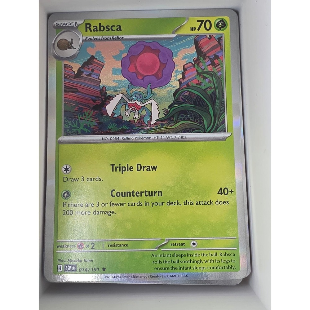 Rabsca 014/191 Rare Surging Sparks Pokemon Reverse Holo Near Mint